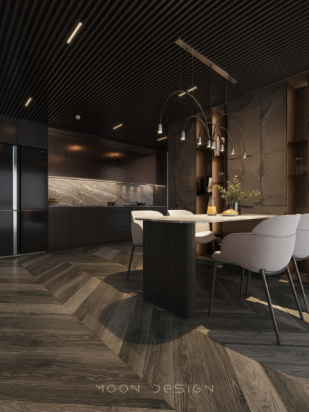 Trung Nghia - Download Free Living Room- Kitchen Interior Model 