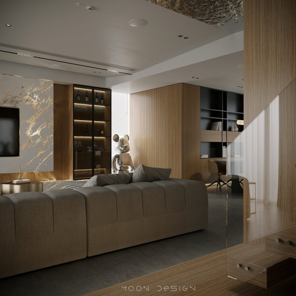 Nguyen Ha Download Free Living Room- Kitchen Interior Model 