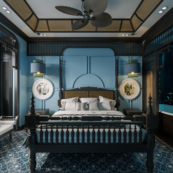 Hoang Trong Quan - Download Free Indochine Bedroom Interior Model 