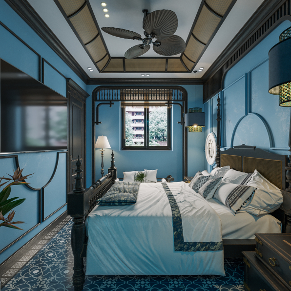 Hoang Trong Quan - Download Free Indochine Bedroom Interior Model 