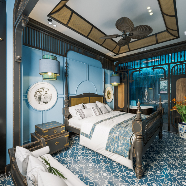 Hoang Trong Quan - Download Free Indochine Bedroom Interior Model 