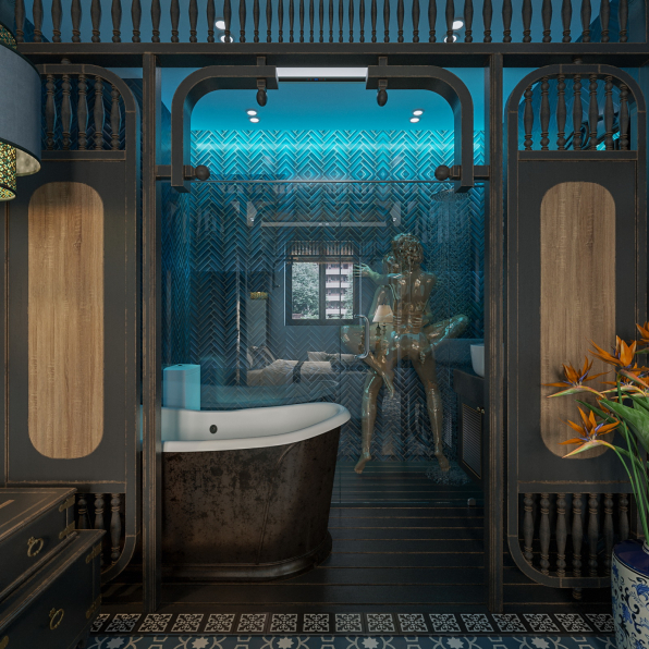 Hoang Trong Quan - Download Free Indochine Bedroom Interior Model 