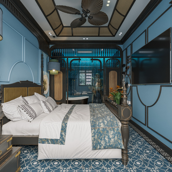 Hoang Trong Quan - Download Free Indochine Bedroom Interior Model 
