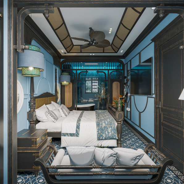 Hoang Trong Quan - Download Free Indochine Bedroom Interior Model 