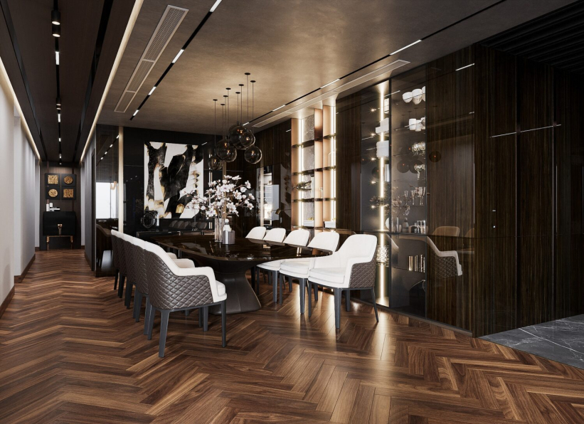 Hoang Phuong - Download Free Living Room- Kitchen Interior Model 