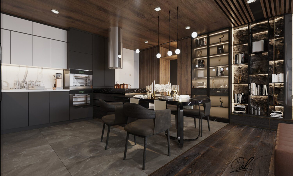 Kts Hai Quy - Download Free Living Room - Kitchen Interior Model 