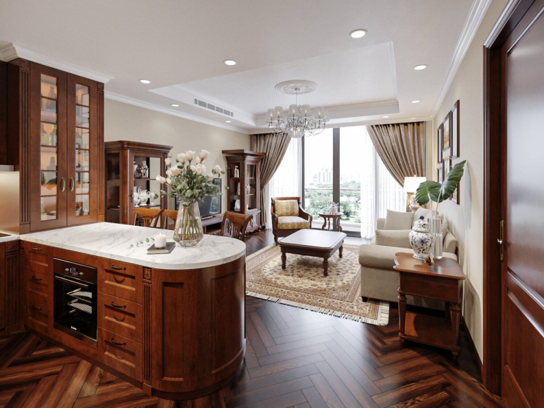 Le Ti - Download Free Living Room - Kitchen Interior Model 