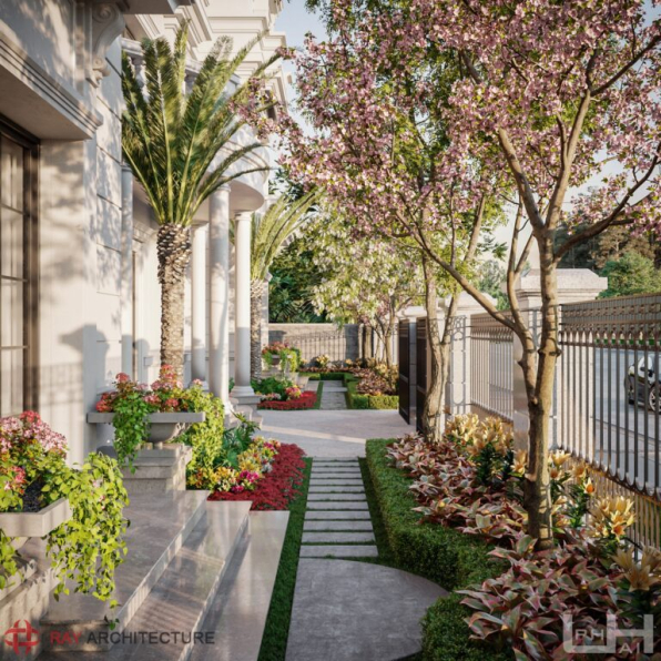 Doan Phu Hai - Free 3D Garden Villas Exterior Model Download 