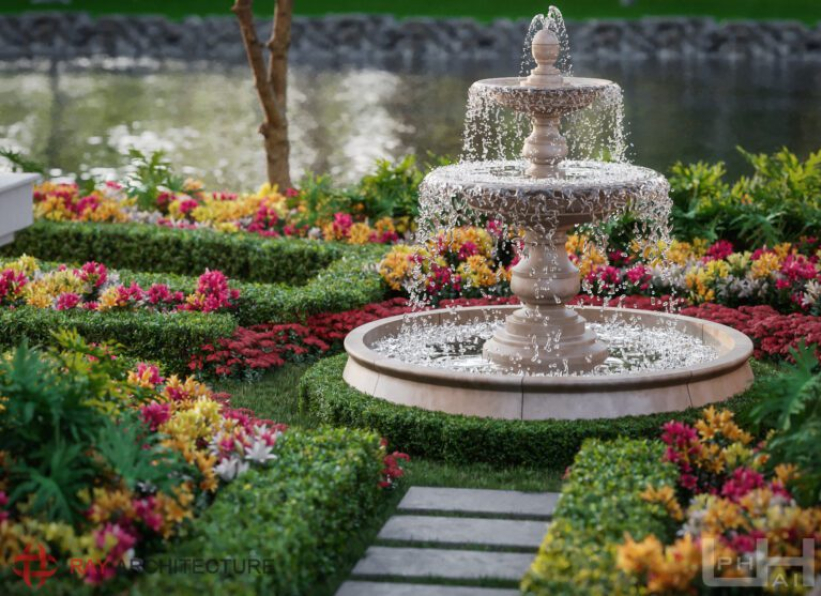 Doan Phu Hai - Free 3D Garden Villas Exterior Model Download 