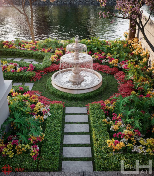 Doan Phu Hai - Free 3D Garden Villas Exterior Model Download 