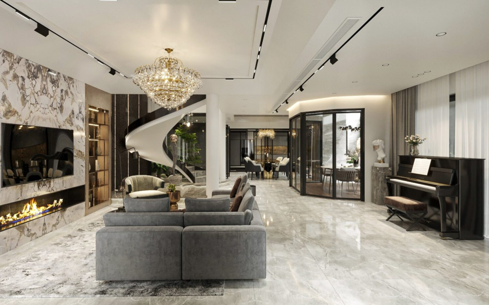 Tuan Pham - Download Free Living Room - Kitchen Interior Model 