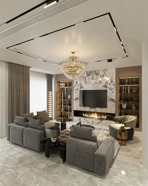 Tuan Pham - Download Free Living Room - Kitchen Interior Model 