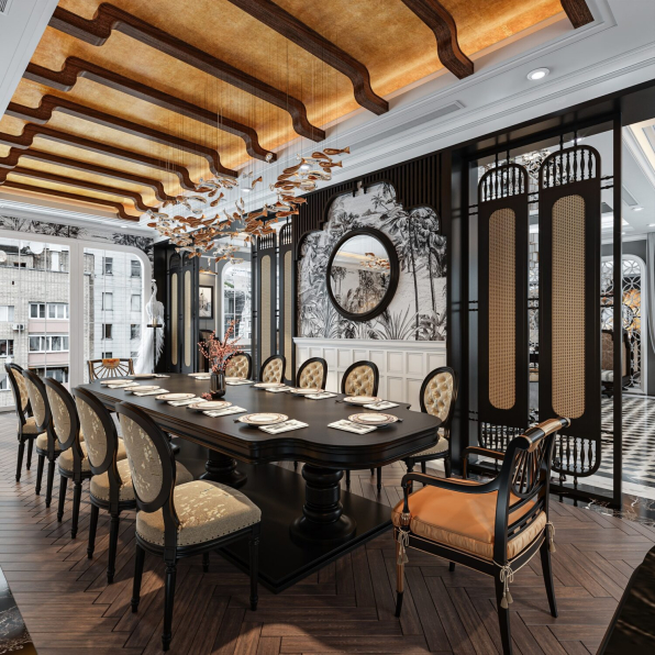 Dung Dac - Download Free Restaurant Interior Model 