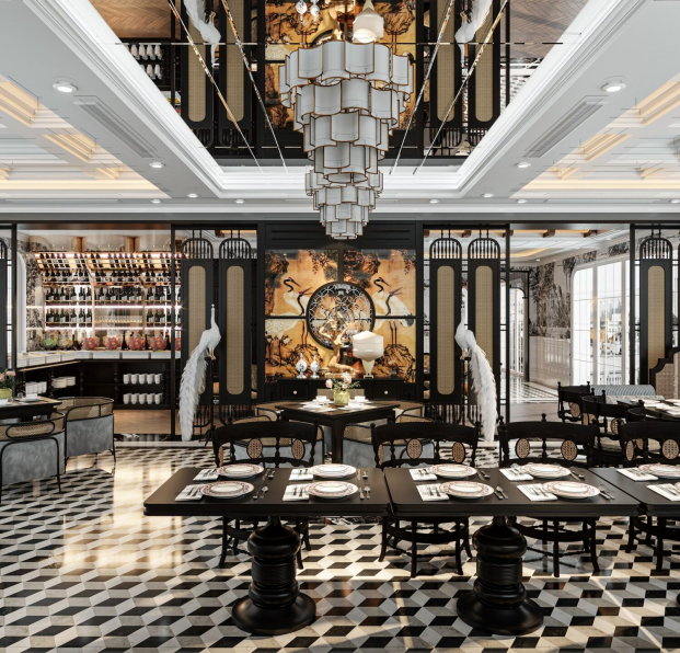 Dung Dac - Download Free Restaurant Interior Model 