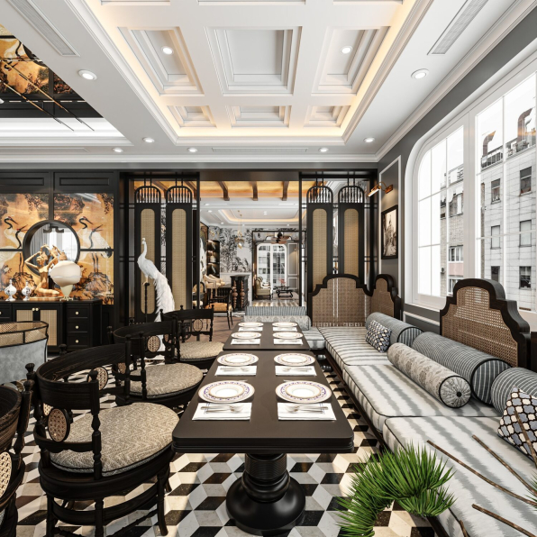 Dung Dac - Download Free Restaurant Interior Model 