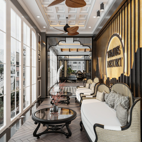 Dung Dac - Download Free Restaurant Interior Model 