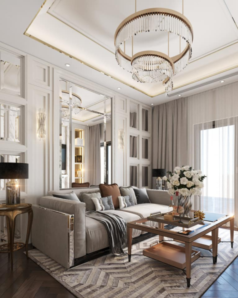 Vu Manh Huy - Download Free Living Room – Kitchen Interior Model 