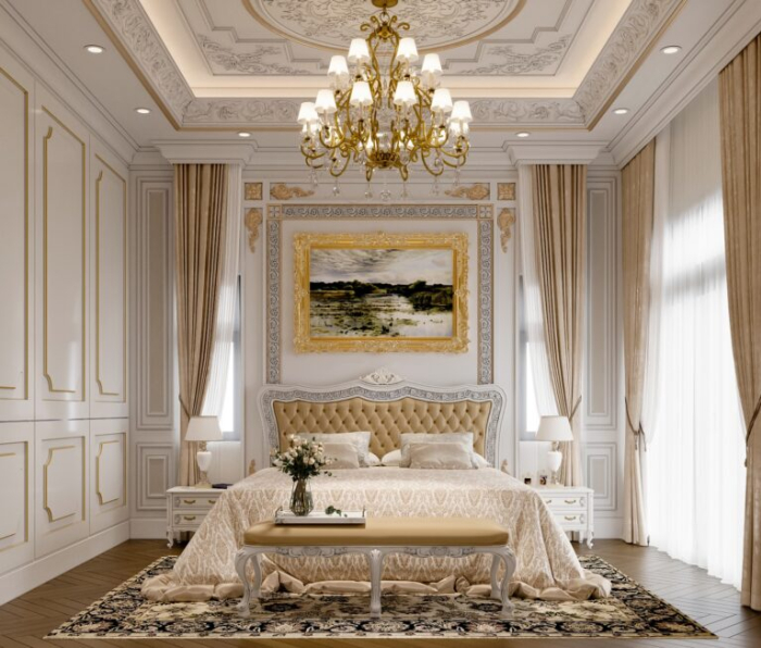 Hoang Dao Ngoc - 3D Interior Neoclassical Bedroom Model For Free Download 