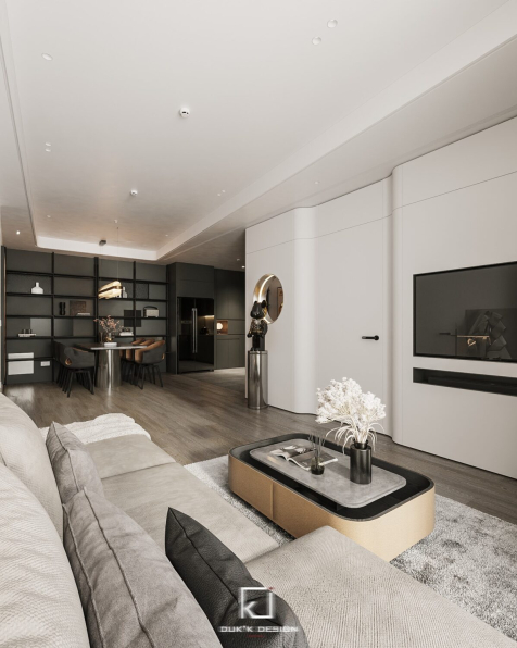 Dong Dao Vuong - Download Free Living Room – Kitchen Interior Model