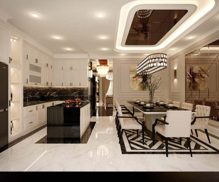 Nguyen Thanh Dat - Download Free Living Room – Kitchen Interior Model 