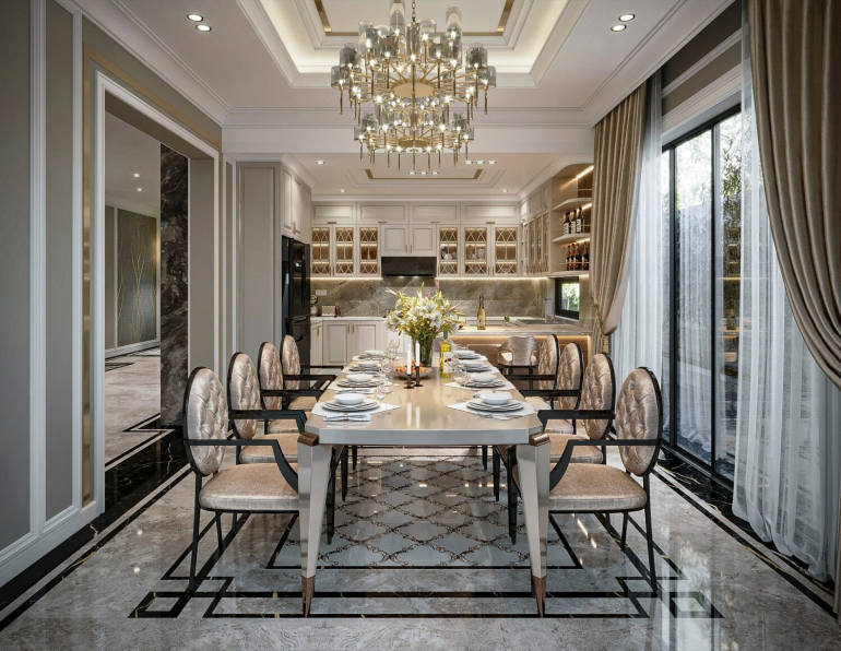 Hoang Anh Dung - Download Free Living Room – Kitchen Interior Model 