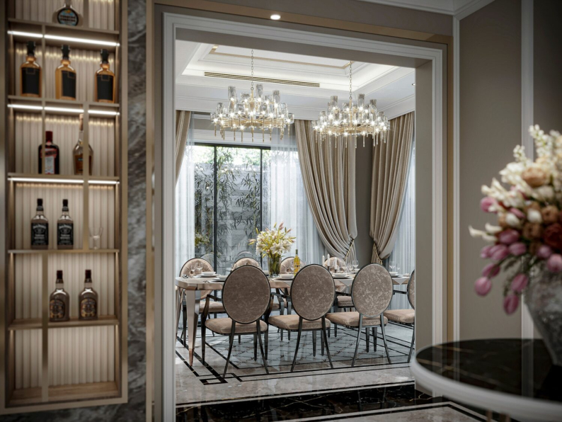 Hoang Anh Dung - Download Free Living Room – Kitchen Interior Model 