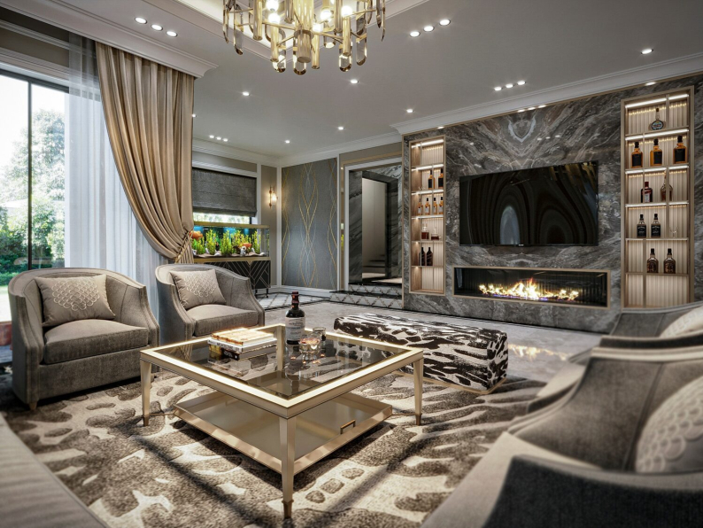 Hoang Anh Dung - Download Free Living Room – Kitchen Interior Model 