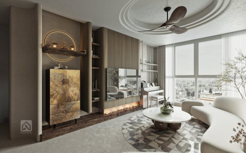 Vu Phuong Anh - Free 3D Living Room- Kitchen Interior Model Download 