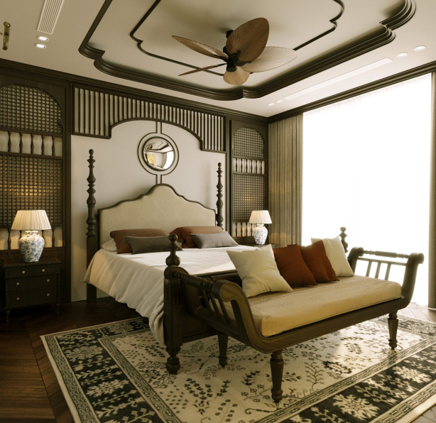 Van Duc - Download Free Indochine Bedroom Interior Model