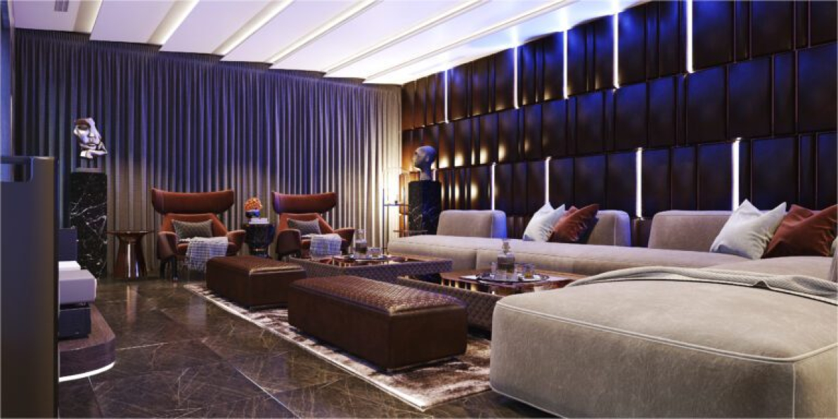 Hoa Le Van - 3D Movie Room Interior Model Download 
