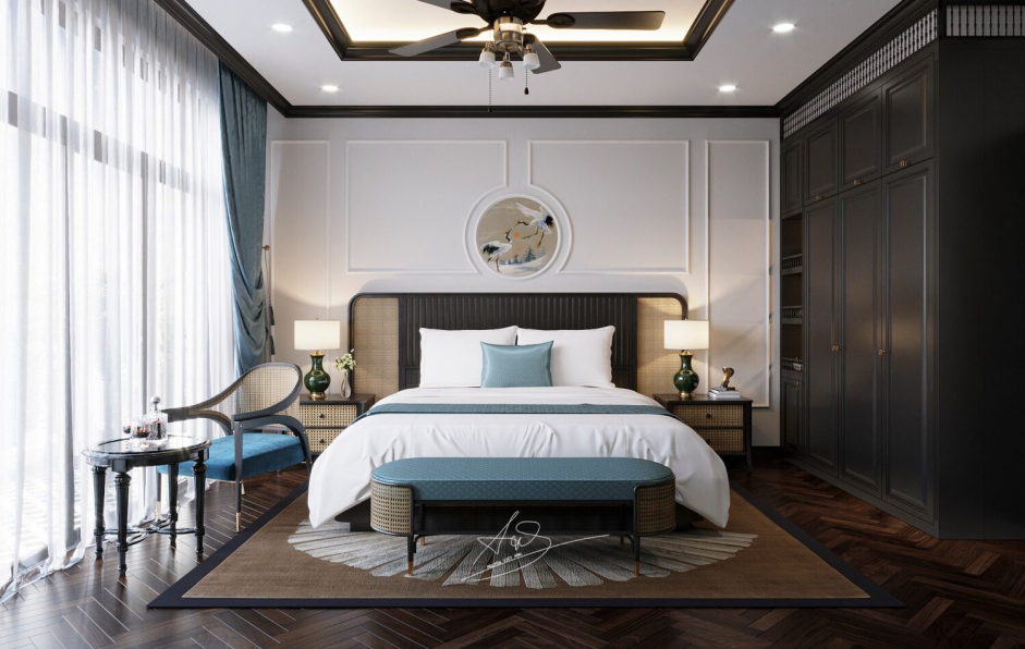 Nguyen Viet Anh - Download Free Indochine Bedroom Interior Model 
