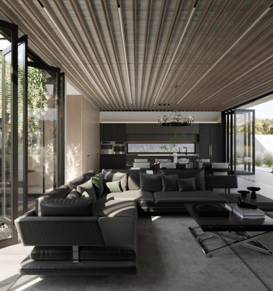 Cao Thi - Free 3D Livingroom- Kitchen Interior Model Download 