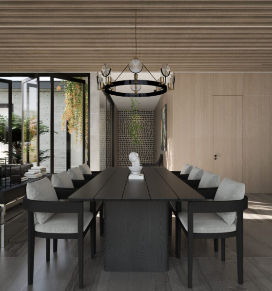 Cao Thi - Free 3D Livingroom- Kitchen Interior Model Download 