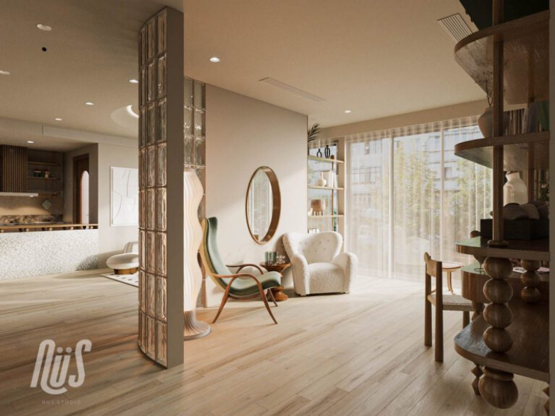 Nguyen Thao - Free 3D Livingroom- Kitchen Interior Model Download 