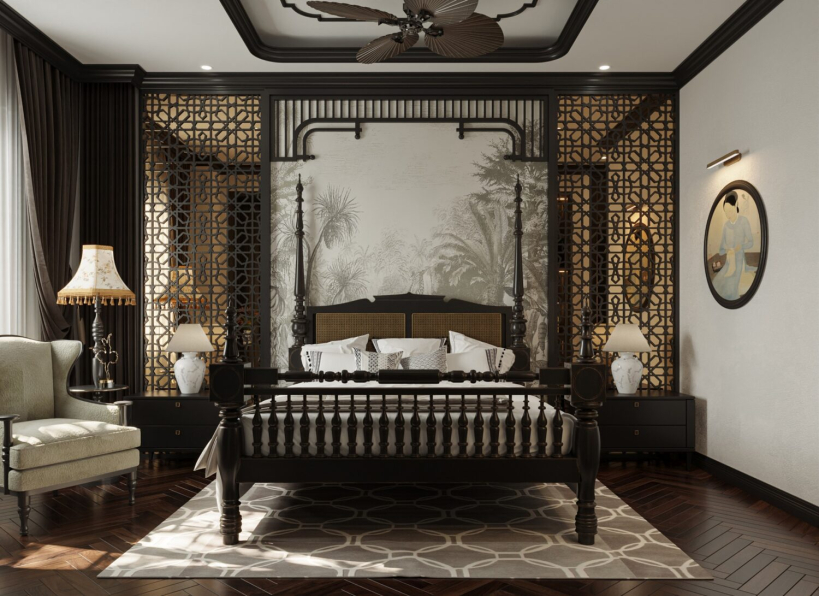 Tran Ngoc Thuong - Download Free Indochine Bedroom Interior Model 