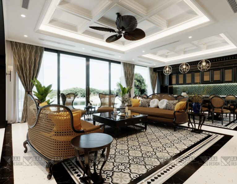 Duy Anh - Free 3D Indochine Villa Interior Model Download 