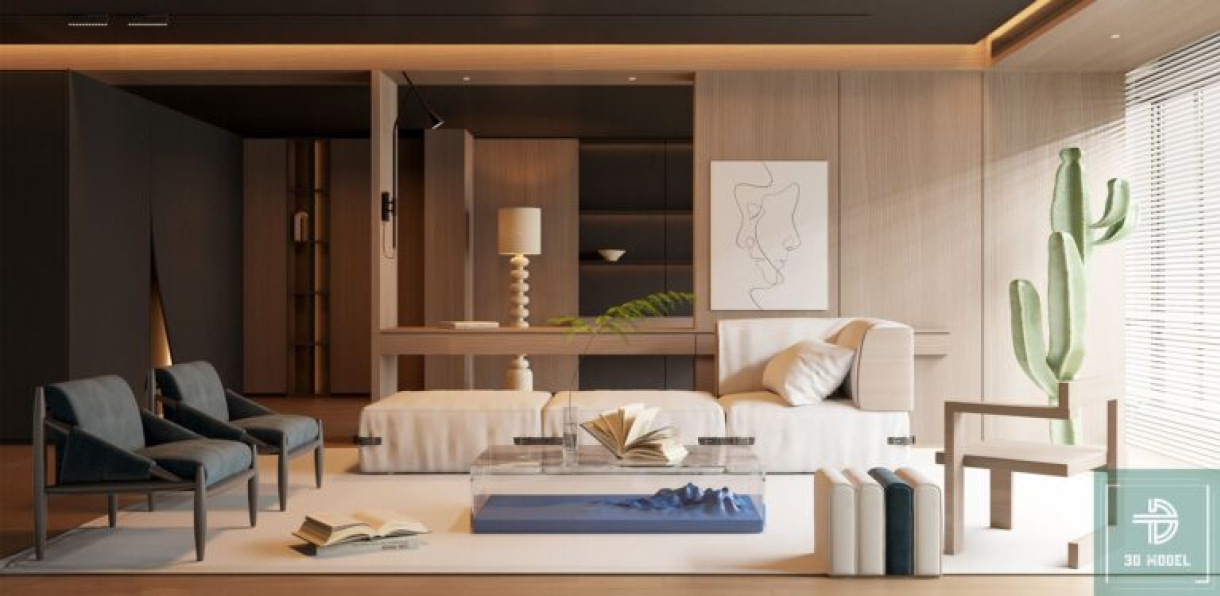 Dinh Thanh - Free 3D Living Room Interior Model Download 