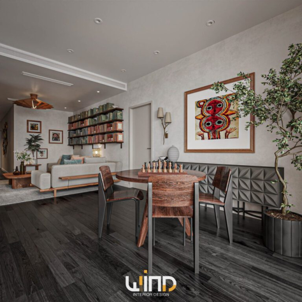 Nguyen Diep - 3D Living Room - Kitchen Interior Model Download 