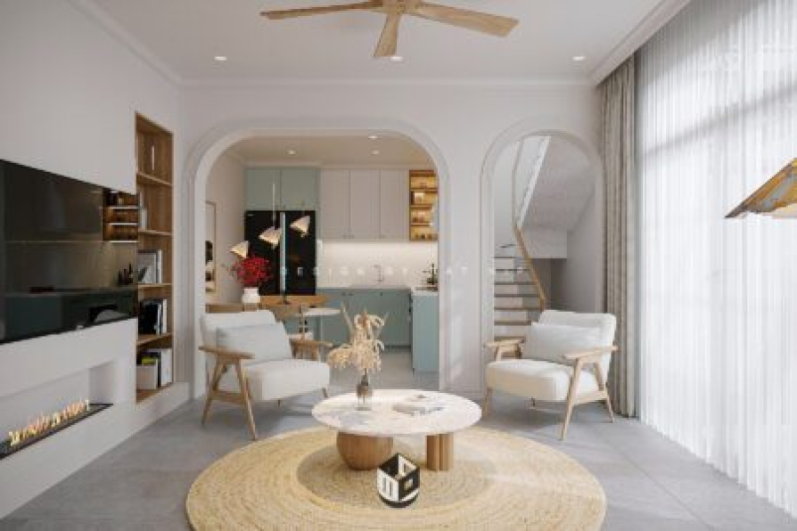 Dat Hip  - 3D Living Room - Kitchen Interior Model Download 