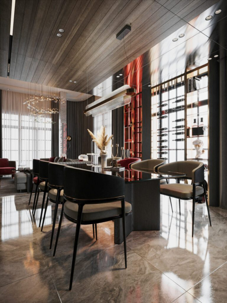 Nguyen Duc Thuan - 3D Living Room - Kitchen Interior Model Download 