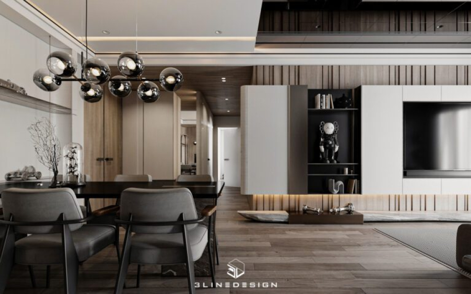 Ninh - 3D Living Room - Kitchen Interior Model Download