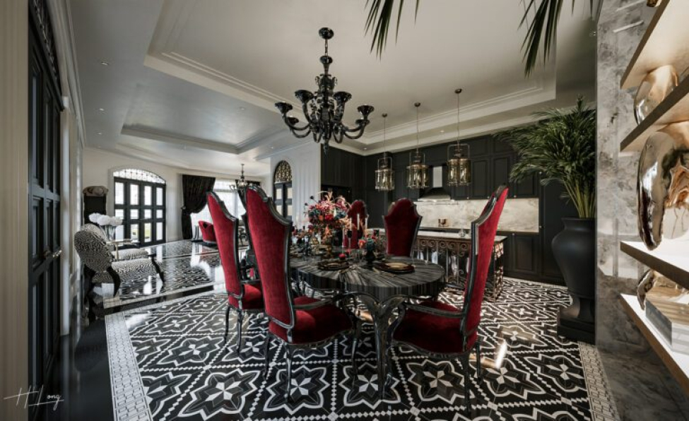 Nguyen Hai Long - 3D Living Room - Kitchen Interior Model Download 