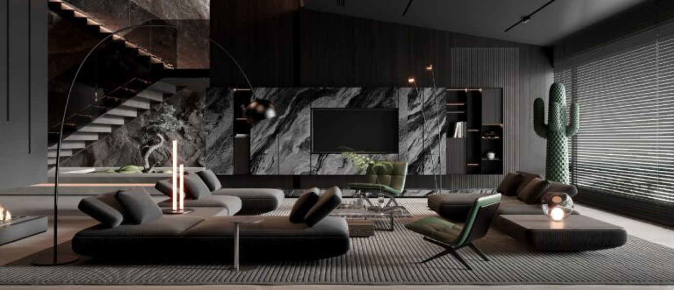 Dinh Thanh - Free 3D Living Room Interior Model Download 