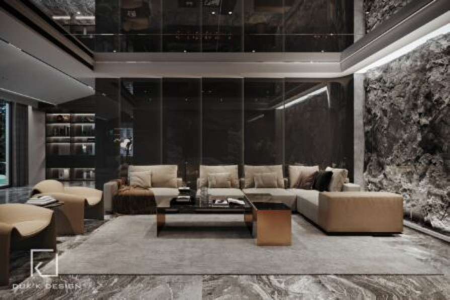 Nguyen Quoc Kien - 3D Living Room - Kitchen Interior Model Download 