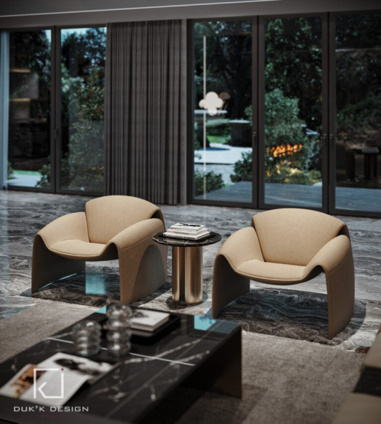 Nguyen Quoc Kien - 3D Living Room - Kitchen Interior Model Download 