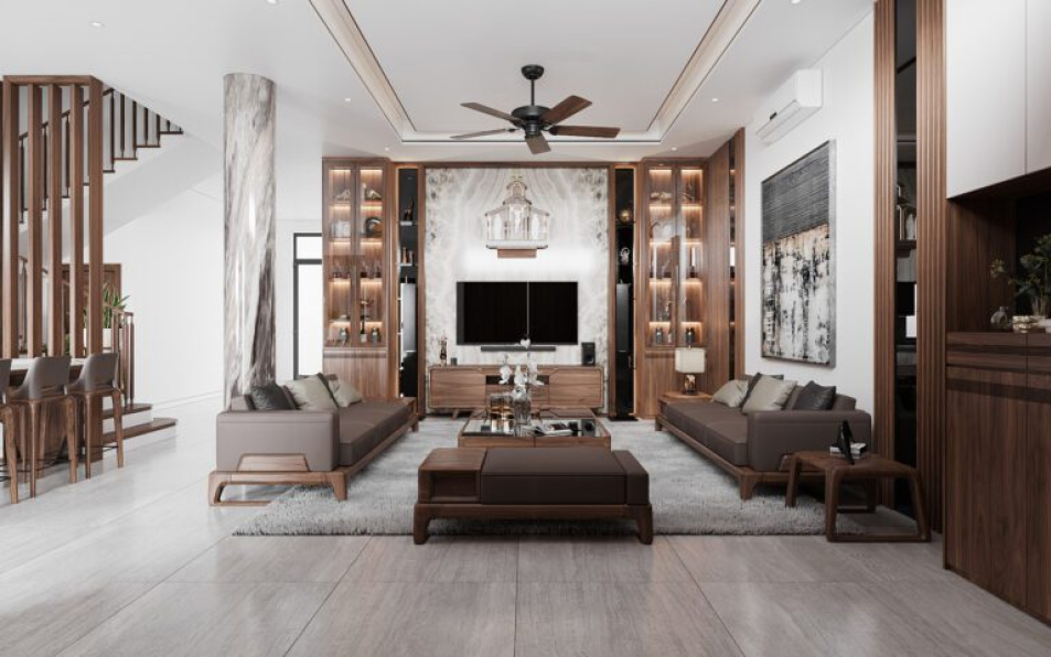 Phan Thanh Duong - 3D Living Room - Kitchen Interior Model Download 