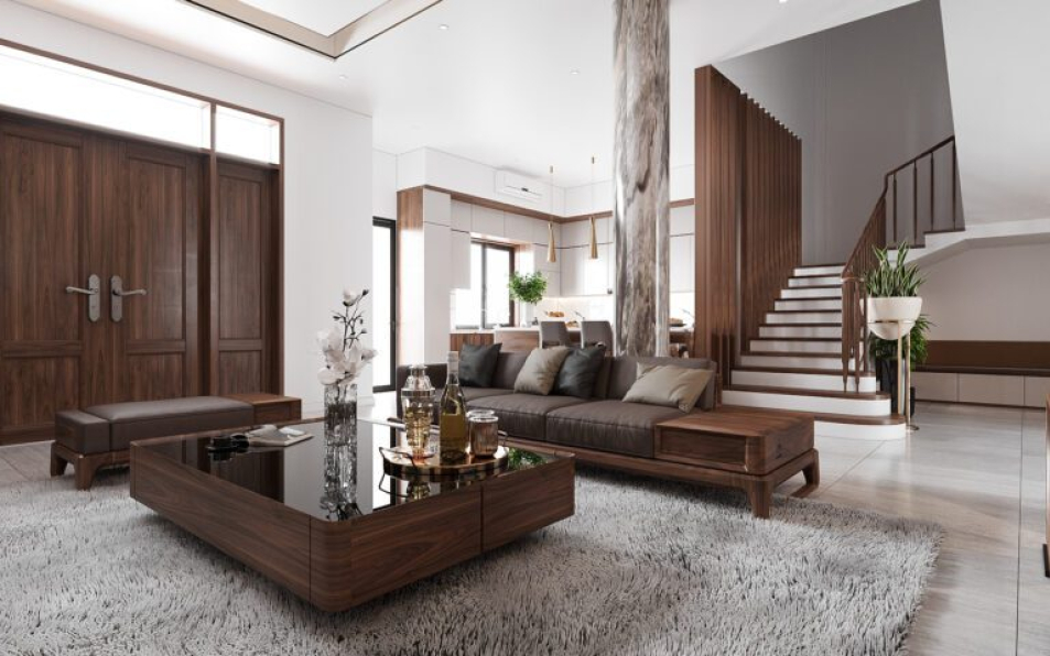 Phan Thanh Duong - 3D Living Room - Kitchen Interior Model Download 