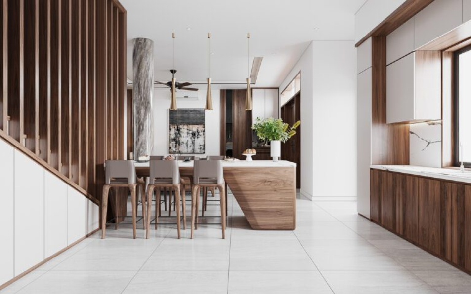 Phan Thanh Duong - 3D Living Room - Kitchen Interior Model Download 