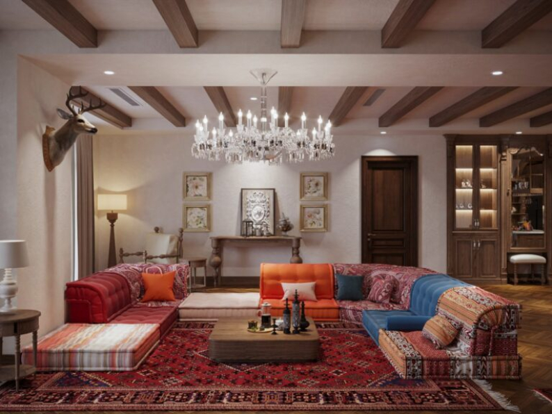 Phuong Tran - 3D Living Room - Kitchen Interior Model Download