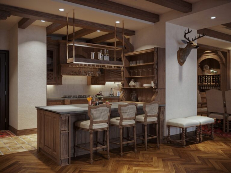 Phuong Tran - 3D Living Room - Kitchen Interior Model Download